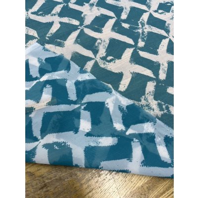 画像3: 生地：ペケペケプリントシフォン（白／青）