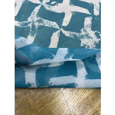 画像4: 生地：ペケペケプリントシフォン（白／青）