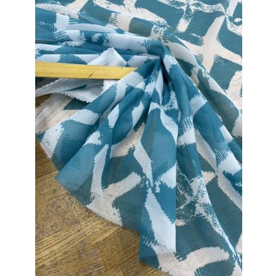 画像5: 生地：ペケペケプリントシフォン（白／青）