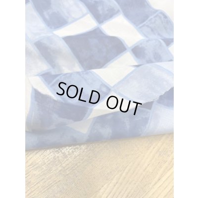 画像4: 生地：ダブル幅レンガ柄綿100％（ブルー）