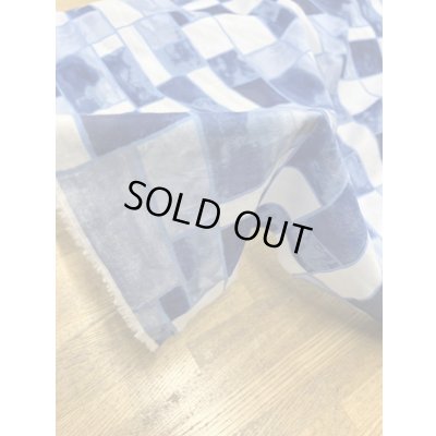 画像7: 生地：ダブル幅レンガ柄綿100％（ブルー）