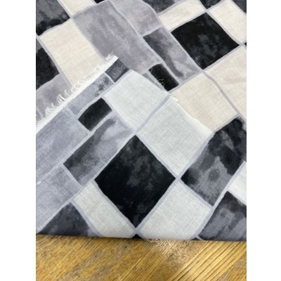 画像3: 生地：ダブル幅レンガ柄綿100％（黒）