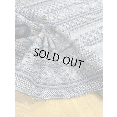 画像5: 生地：綿100％ボーダー柄刺し子ジャガードエアタン仕上（紺／白）