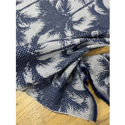 画像5: 生地：綿100％木柄刺し子ジャガードエアタン仕上（紺／白）