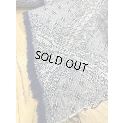 画像7: 生地：綿100％バンダナ柄刺し子ジャガードエアタン仕上（紺／白）