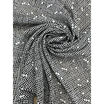 画像6: 生地:ポリエステル100%ちりめん風プリント(生成/茶)