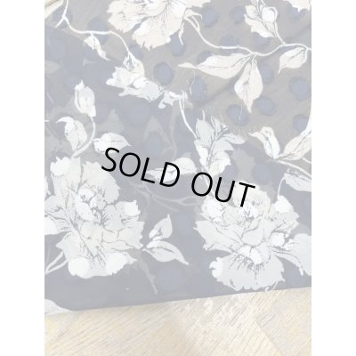 画像3: 生地:水玉カットドビー花柄プリント(紺/ベージュ)