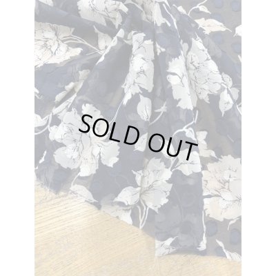 画像5: 生地:水玉カットドビー花柄プリント(紺/ベージュ)