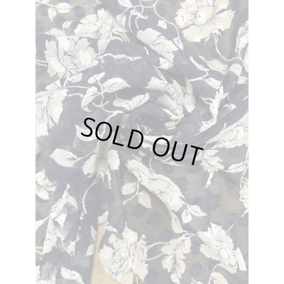 画像6: 生地:水玉カットドビー花柄プリント(紺/ベージュ)