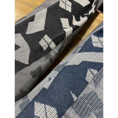 画像7: 生地：綿100％ジャガード織りニット（紺）