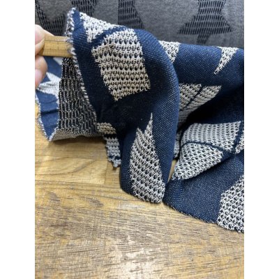 画像6: 生地：綿100％ジャガード織りニット（紺）