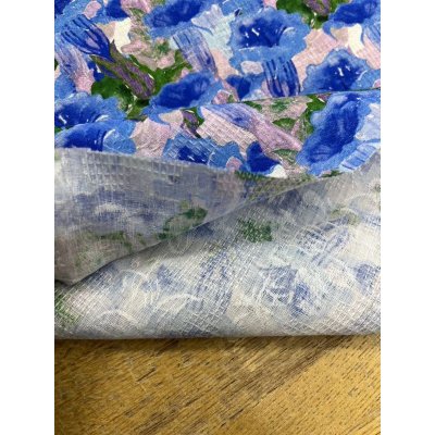 画像4: 生地:綿100%花柄プリント(青)