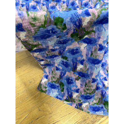 画像7: 生地:綿100%花柄プリント(青)