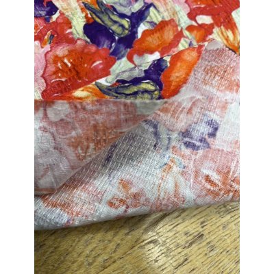 画像4: 生地:綿100%花柄プリント(赤)