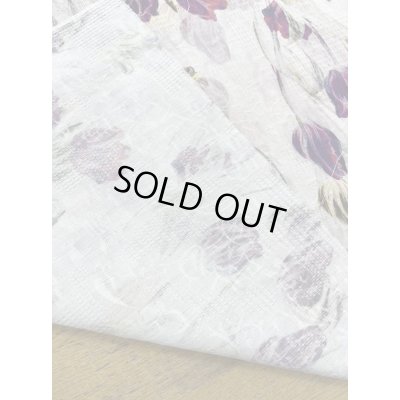 画像3: 生地：綿100％チューリップ柄プリント（白／紫）