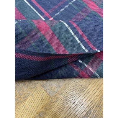 画像4: 生地：綿100%厚手タータンチェック（紺緑赤）