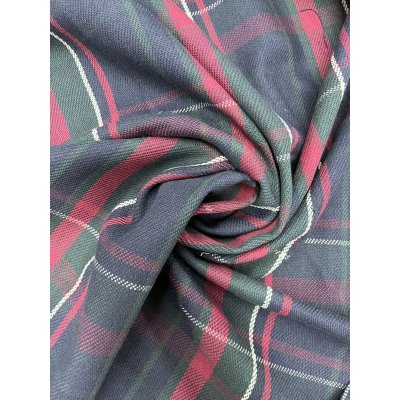 画像6: 生地：綿100%厚手タータンチェック（紺緑赤）