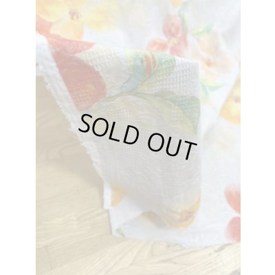 画像7: 生地：綿100％BIGフラワー柄プリント（薄グレー）