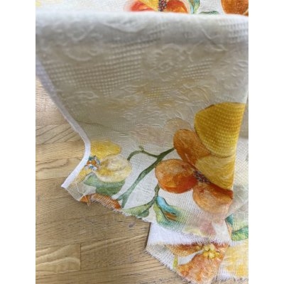 画像8: 生地：綿100％BIGフラワー柄プリント（クリーム）