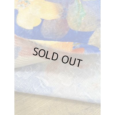 画像4: 生地：綿100％BIGフラワー柄プリント（青）