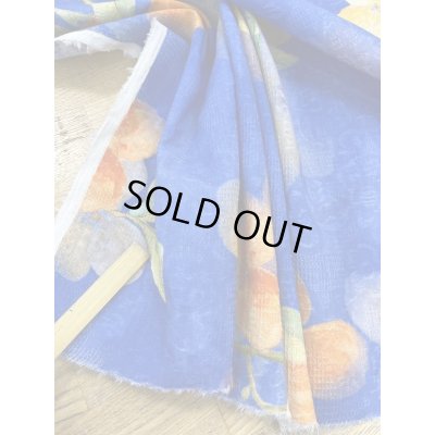 画像5: 生地：綿100％BIGフラワー柄プリント（青）