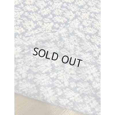 画像3: 生地：綿100％花柄プリントリップルニット（水色／白）