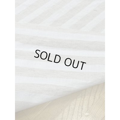 画像3: 生地：コットンリネン先染めワッシャーボーダー（白／ベージュ）