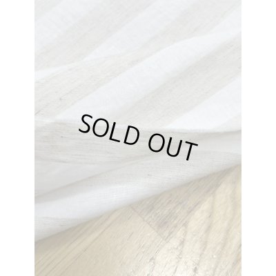 画像4: 生地：コットンリネン先染めワッシャーボーダー（白／ベージュ）