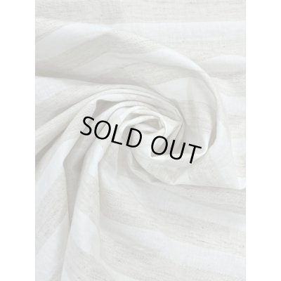 画像6: 生地：コットンリネン先染めワッシャーボーダー（白／ベージュ）