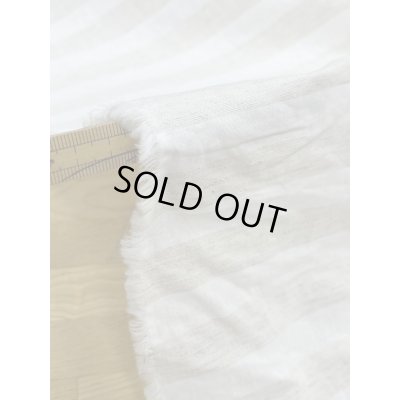 画像7: 生地：コットンリネン先染めワッシャーボーダー（白／ベージュ）