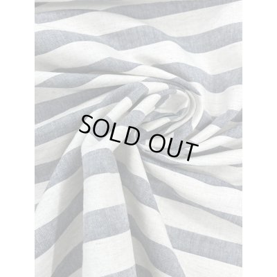 画像6: 生地：コットンリネン先染めワッシャーボーダー（白／紺）