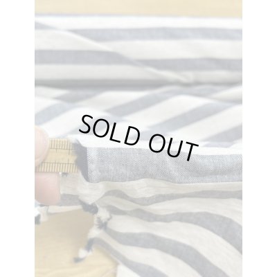 画像7: 生地：コットンリネン先染めワッシャーボーダー（白／紺）