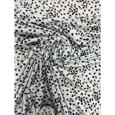 画像7: 生地：綿100％柄プリント天竺ニット（グレージュ／黒）