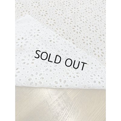 画像3: 生地：綿ポリ花柄刺繍レース（白）