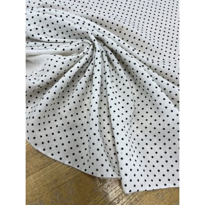 画像5: 生地：ポリエステル100％水玉柄プリント（白／黒）