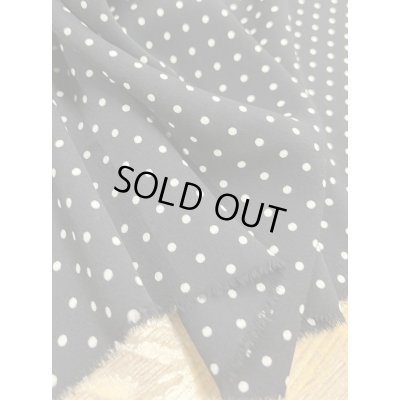 画像8: 生地：ポリエステル100％水玉柄プリント（黒／白）