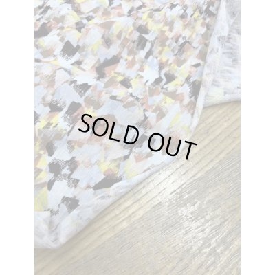 画像4: 生地：綿100％ペイント風プリントニット（白／茶オレンジ）