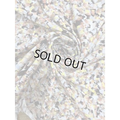 画像6: 生地：綿100％ペイント風プリントニット（白／茶オレンジ）