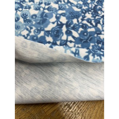 画像4: 生地：花柄ポリエステルニット（白／水色）