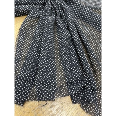 画像5: 生地：リング水玉柄シフォン（黒／白）