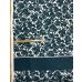 画像1: 生地：水玉織に花柄プリントポリエステル（緑）75cmパネル (1)