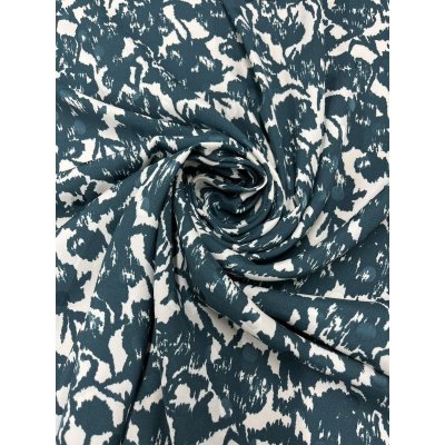 画像6: 生地：水玉織に花柄プリントポリエステル（緑）75cmパネル