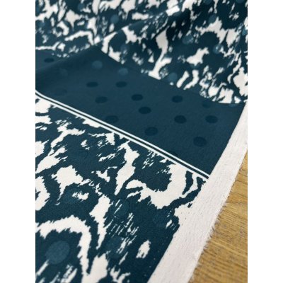 画像8: 生地：水玉織に花柄プリントポリエステル（緑）75cmパネル