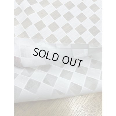 画像4: 生地：ポリエステル100％シアー素材格子柄（白）