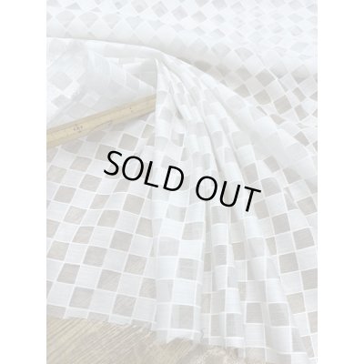 画像5: 生地：ポリエステル100％シアー素材格子柄（白）