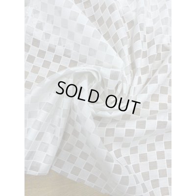 画像7: 生地：ポリエステル100％シアー素材格子柄（白）