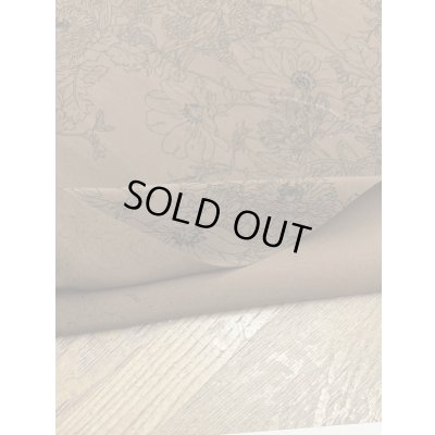 画像4: 生地：ジーナ糸ポリエステルデシン花柄（茶／黒）