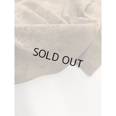 画像7: 生地：ジーナ糸ポリエステルデシン花柄（茶／黒）