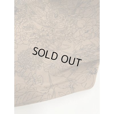 画像8: 生地：ジーナ糸ポリエステルデシン花柄（茶／黒）