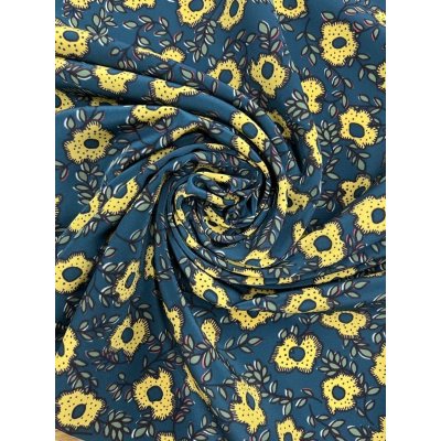 画像6: 生地：NEWヴィーナス糸ポリエステルデシン花柄（緑／黄）